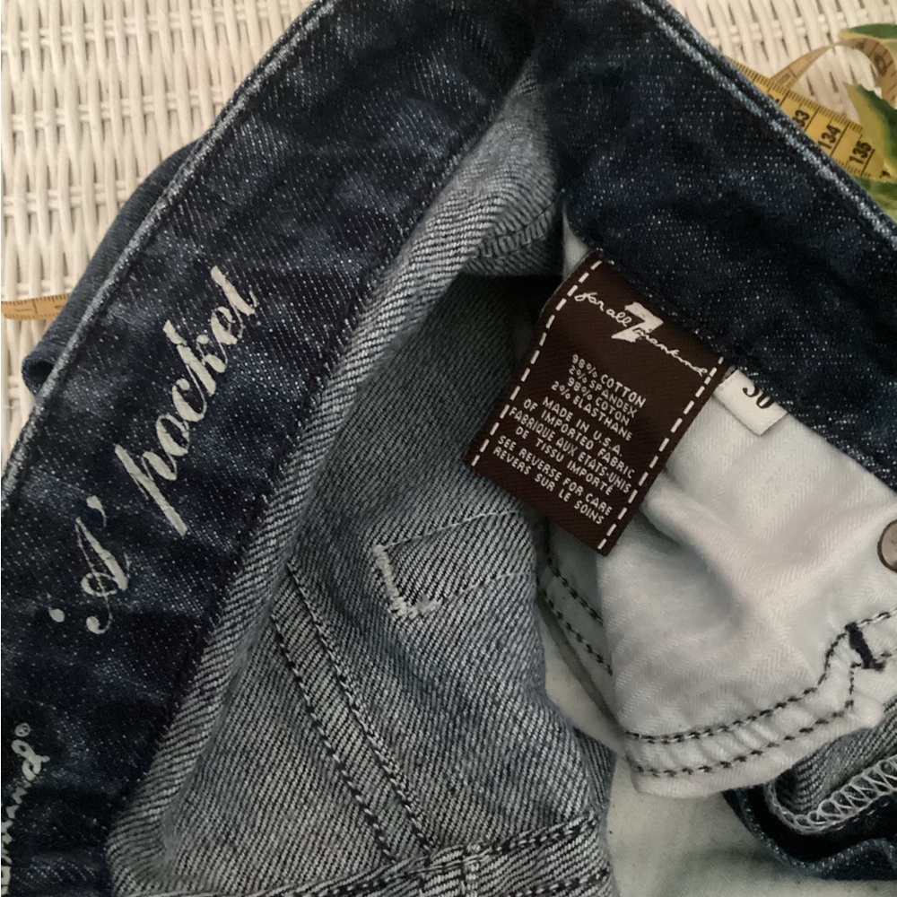 7 For All Mankind A Pocket Wide Leg Jeans Size 30 - Picture 4 of 4